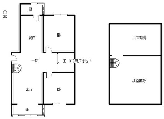 水乡园2室2厅1卫户型图