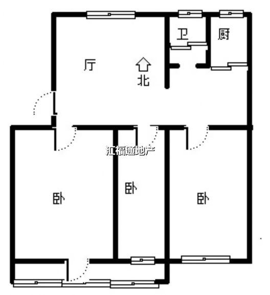 晨光小区3室2厅1卫户型图