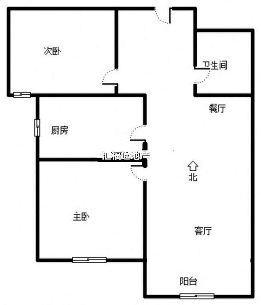 K2狮子城2室2厅1卫户型图