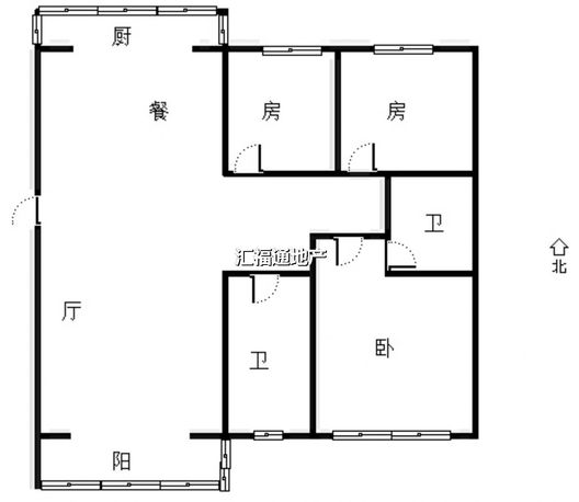 银城小区3室2厅2卫户型图