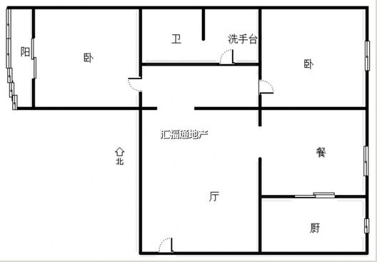 嘉和小区2室2厅1卫户型图