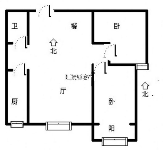宏远裕隆2室2厅1卫户型图
