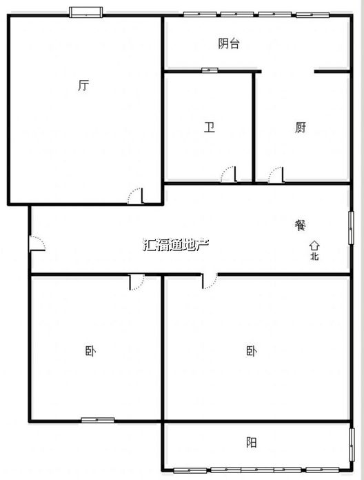 康乐小区2室2厅1卫户型图