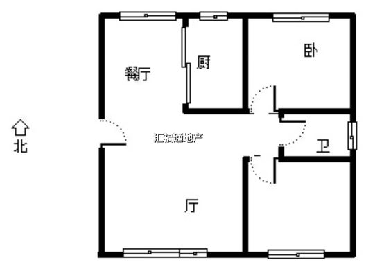 三利中和城二期东区(C区）2室2厅1卫户型图