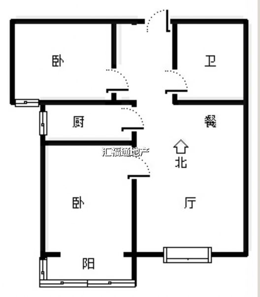 水榭春天2室2厅1卫户型图