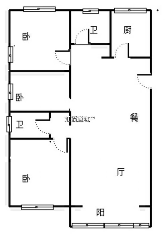 中冶未来城3室2厅2卫户型图