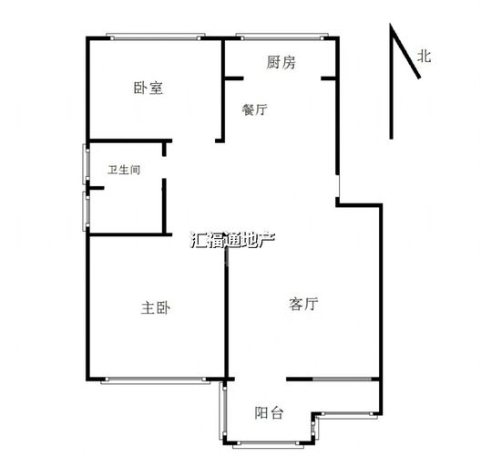 仙颐园小区2室2厅1卫户型图