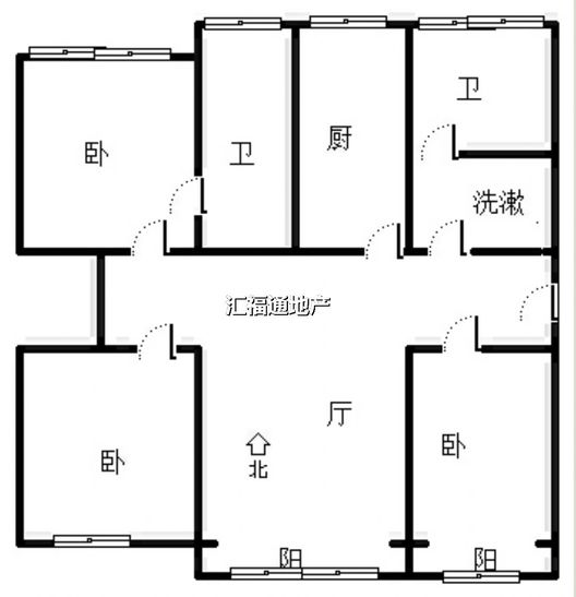 康丽小区3室2厅2卫户型图