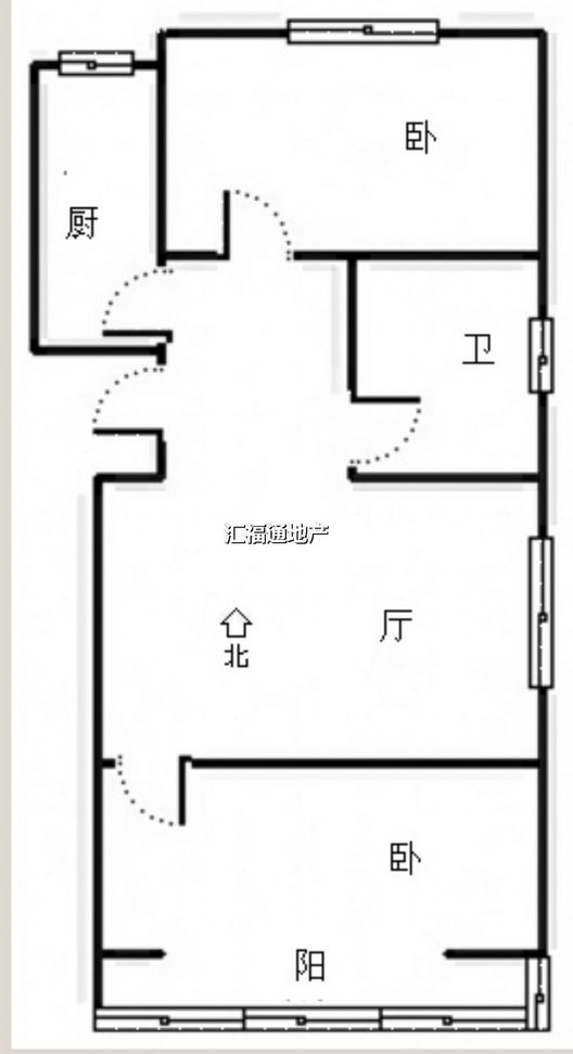 强舜铭城2室2厅1卫户型图