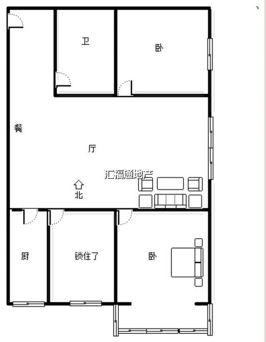 仁和小区3室2厅1卫户型图