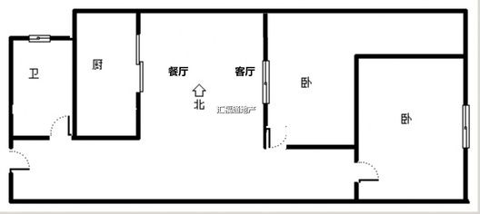 弘德缘（豪门庄园三期）2室1厅1卫户型图
