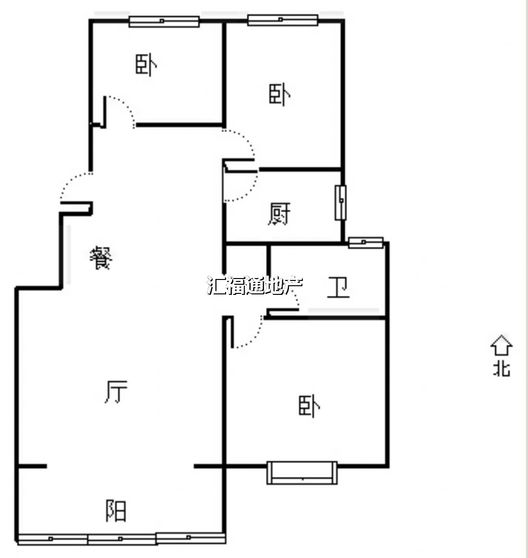 香邑溪谷悦都3室2厅1卫户型图