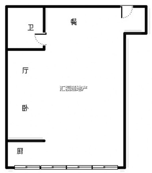 鸿盛凯旋门1室1厅1卫户型图