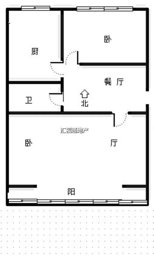 三五四三社区居民委员会1室1厅1卫户型图