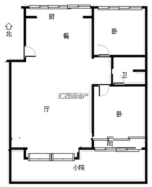 东林家园2室2厅1卫户型图