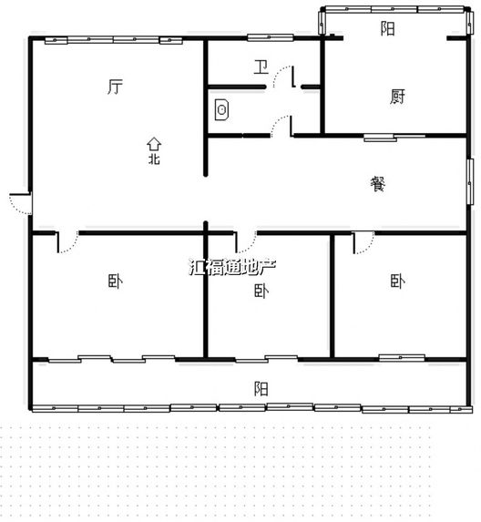 物资局小区3室2厅1卫户型图