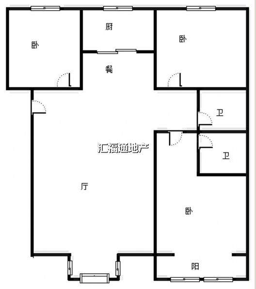 翔天万和城3室2厅2卫户型图