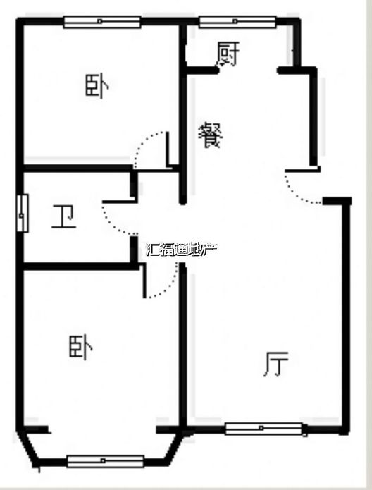 金品时代2室2厅1卫户型图