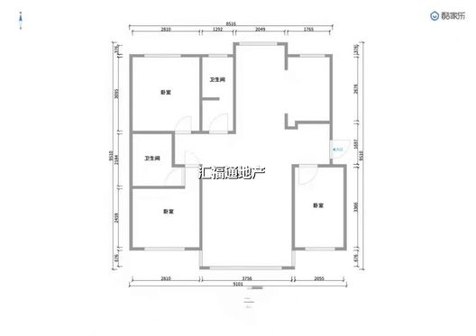 军欣家园3室2厅2卫户型图