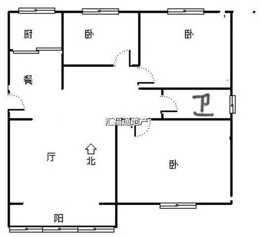 涿州孔雀城悦澜湾3室2厅2卫户型图