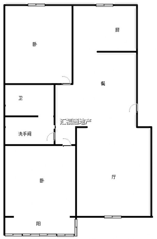 东林家园2室2厅1卫户型图