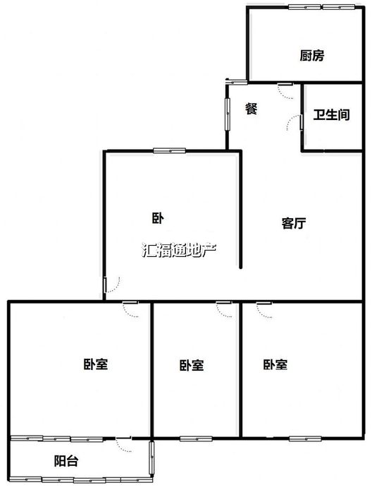 发发商城4室2厅1卫户型图
