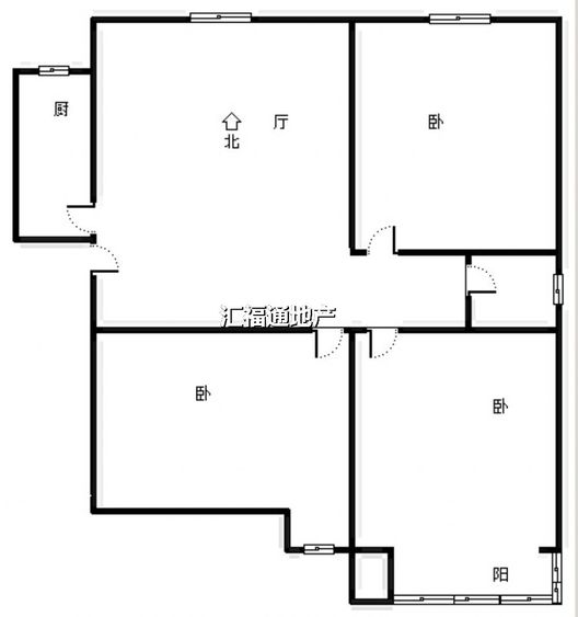 水榭春天3室2厅1卫户型图