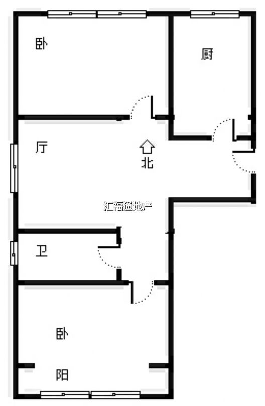 惠友万悦城2室1厅1卫户型图