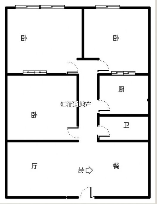 京东商贸城3室1厅1卫户型图