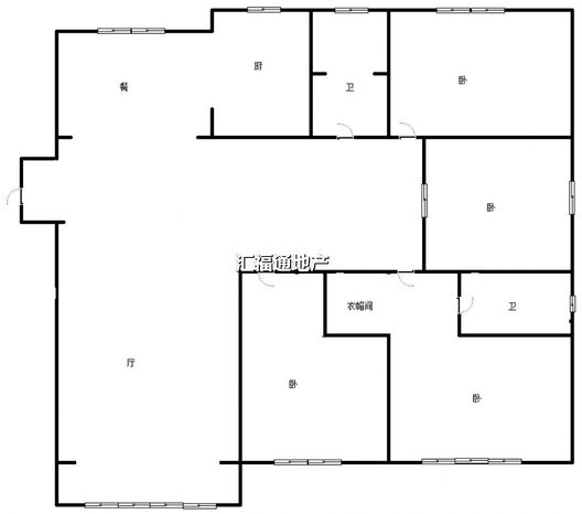 香邑溪谷玫瑰园4室2厅2卫户型图