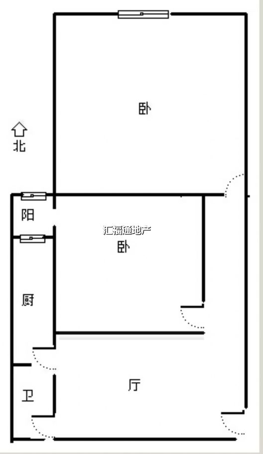 鸿盛凯旋门1室1厅1卫户型图