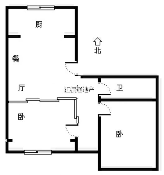 武装部小区2室1厅1卫户型图