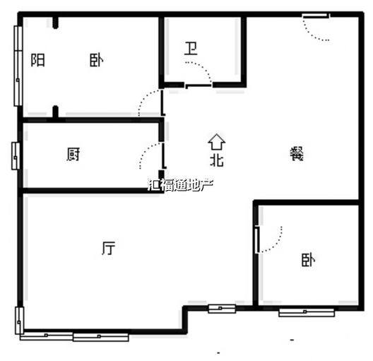 紫竹园2室2厅1卫户型图