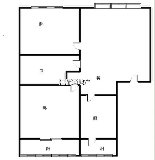 绿茵家园2室2厅1卫户型图