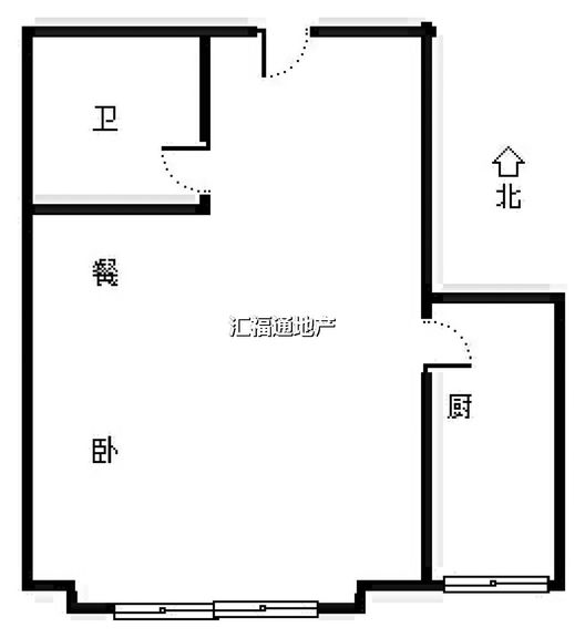 香港豪庭1室1厅1卫户型图