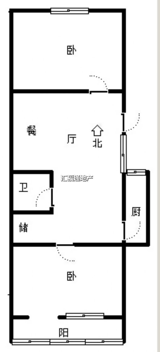 建厂局三队家属院（佳和小区）2室1厅1卫户型图