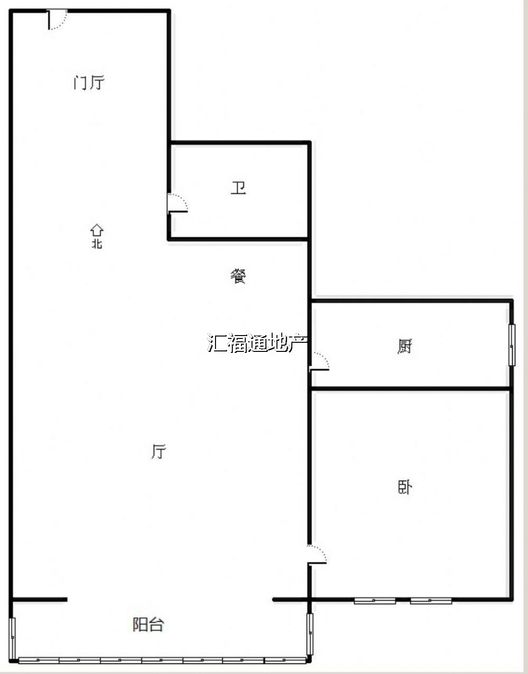 东林家园1室1厅1卫户型图