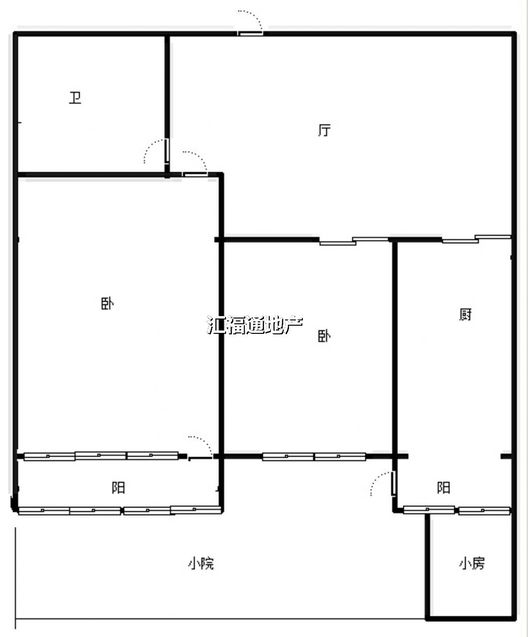 医药公司家属楼2室1厅1卫户型图