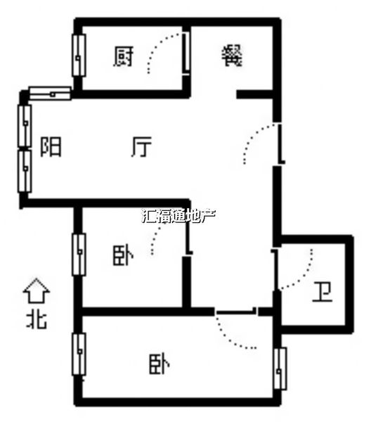 仁和小区2室2厅1卫户型图