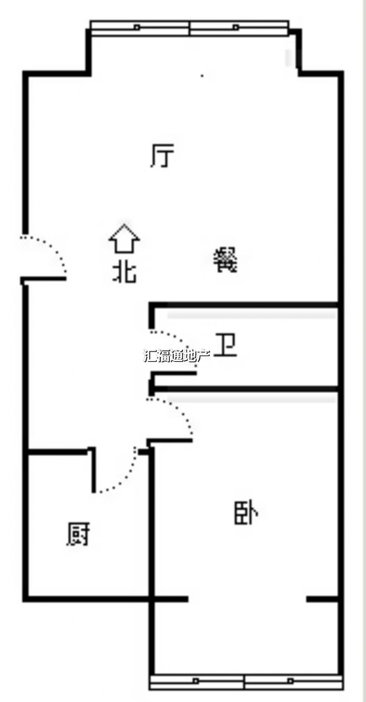 惠友橙园1室2厅1卫户型图