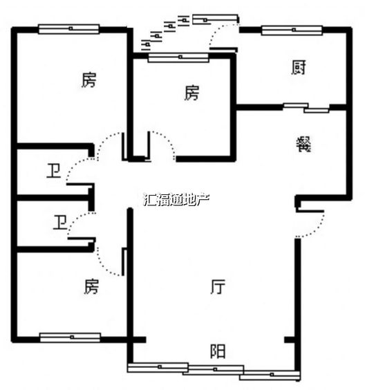 燕赵花园3室2厅2卫户型图