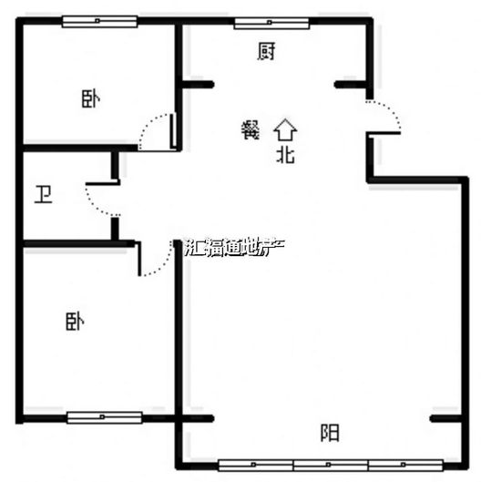 东林家园2室2厅1卫户型图