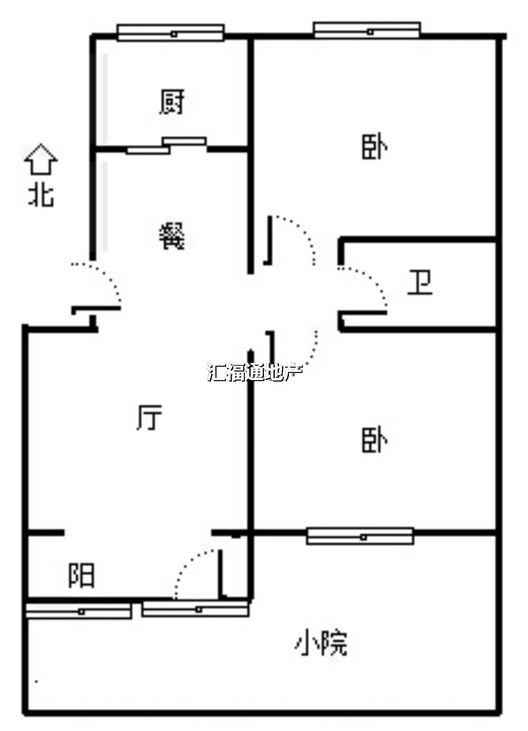 豪门庄园东区2室2厅1卫户型图