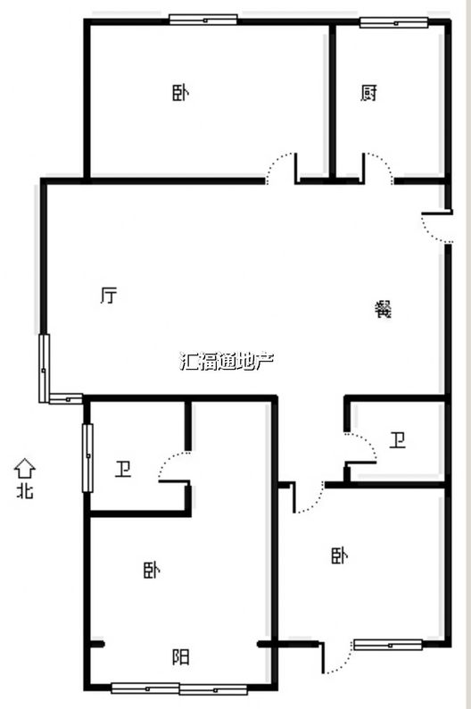 颐景华府3室2厅2卫户型图