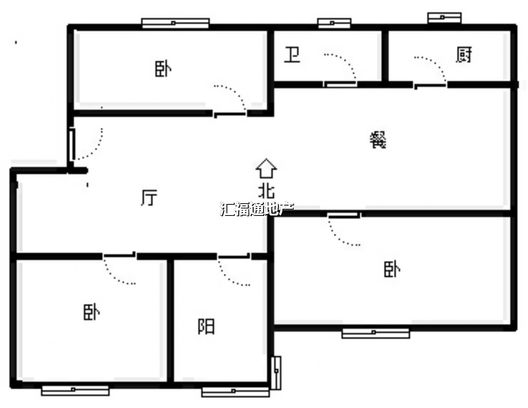 东兴小区（西院）3室2厅1卫户型图