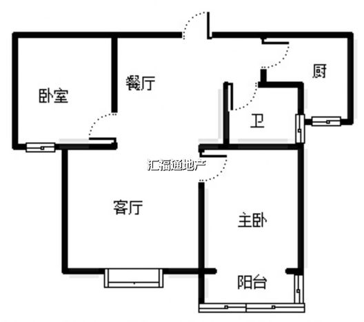 北新家园（锦绣范阳）2室2厅1卫户型图