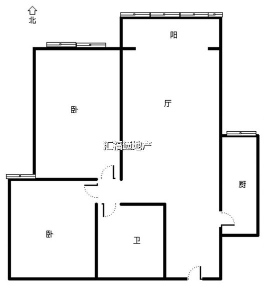 宏远宜居园2室1厅1卫户型图