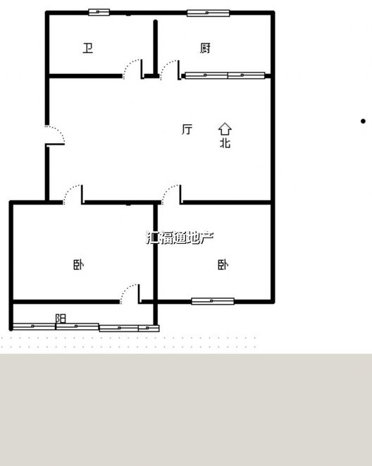 清凉寺居民小区2室1厅1卫户型图