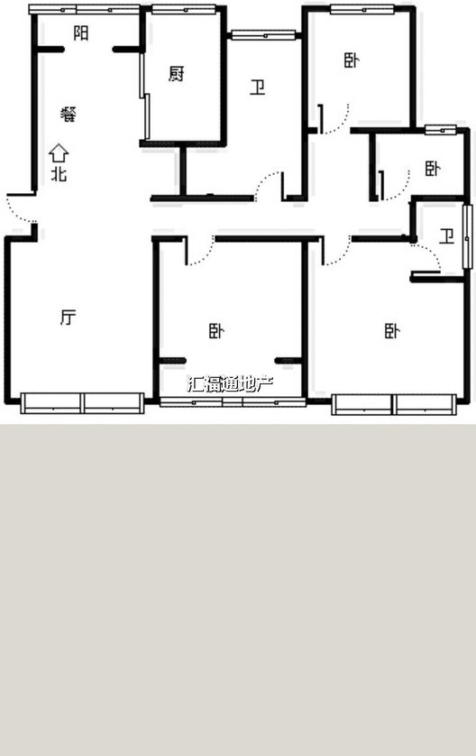 嵘御航城4室2厅2卫户型图