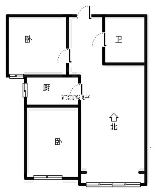 香邑溪谷一期2室2厅1卫户型图